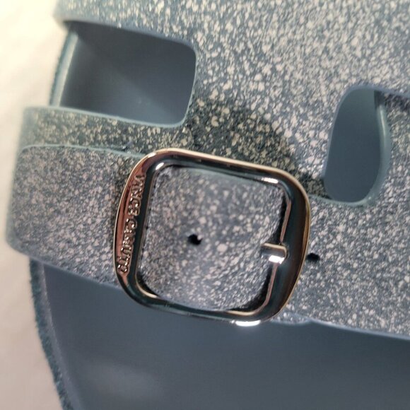 Vince Camuto Women Freoda Casual Beach Resort Glitter Blue Slide Sandal Size 10M - Picture 8 of 9